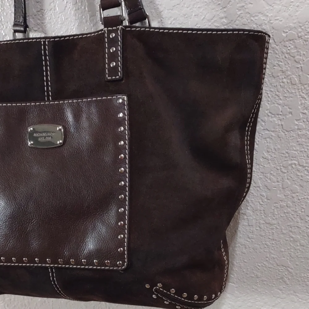 MICHAEL KORS Brown Studded Tote Bag - Picture 5 of 17